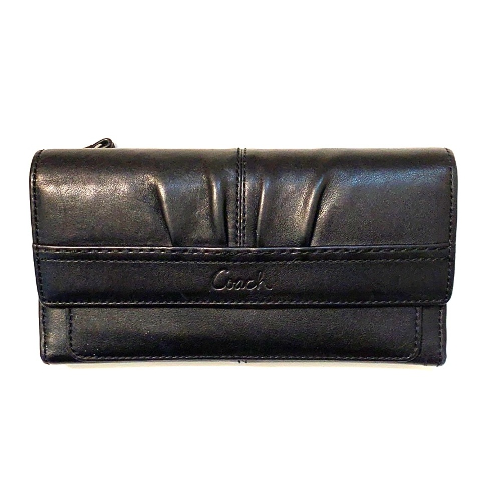 Authentic Coach black leather wallet